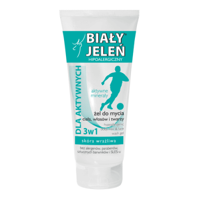 Zdjęcie produktu - 0 BIAŁY JELEŃ Żel pod prysznic dla aktywnych mężczyzn 3w1 - 200 ml
