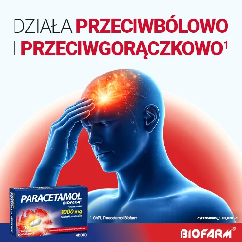 #1 – Paracetamol Biofarm 1000mg x 10 tabletek powlekanych