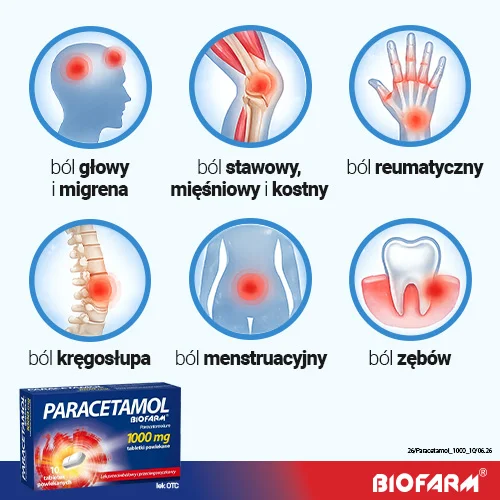 #2 – Paracetamol Biofarm 1000mg x 10 tabletek powlekanych