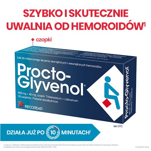 Miniaturka artykułu - #0 Procto-Glyvenol, 10 czopk&oacute;w