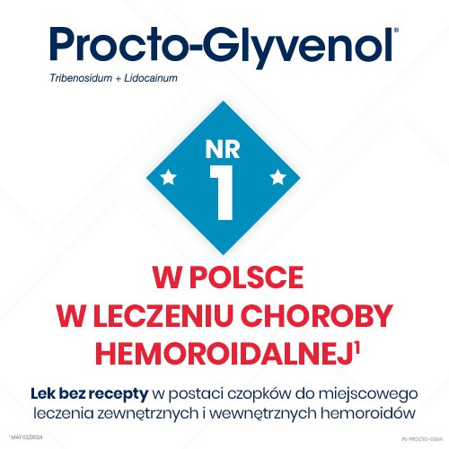 Miniaturka artykułu - #1 Procto-Glyvenol, 10 czopk&oacute;w