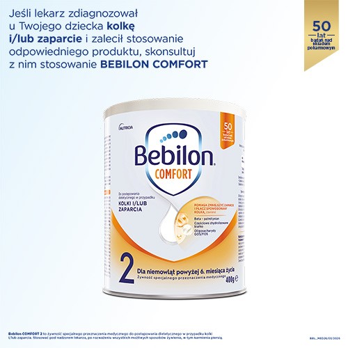 Miniaturka artykułu - #1 Bebilon Comfort 2 dla niemowląt powyżej 6 miesiąca życia, 400 g