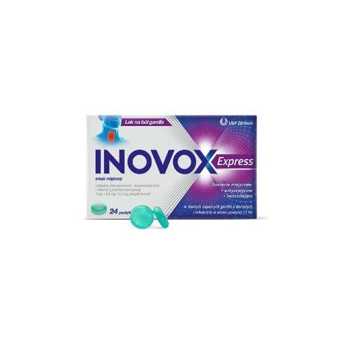 Zdjęcie produktu - 5 Inovox Express smak miętowy, 24 pastylki