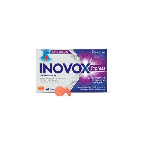Zdjęcie produktu - 5 Inovox Express smak pomarańczowy, 24 pastylki