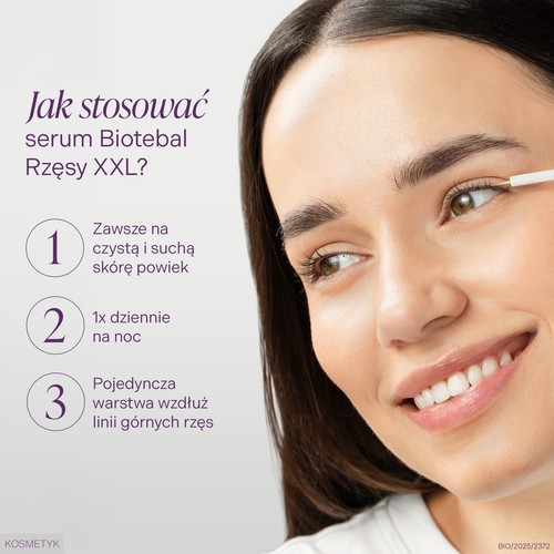 Zdjęcie produktu - 6 Biotebal rzęsy XXL Serum pobudzające wzrost rzęs, 3 ml