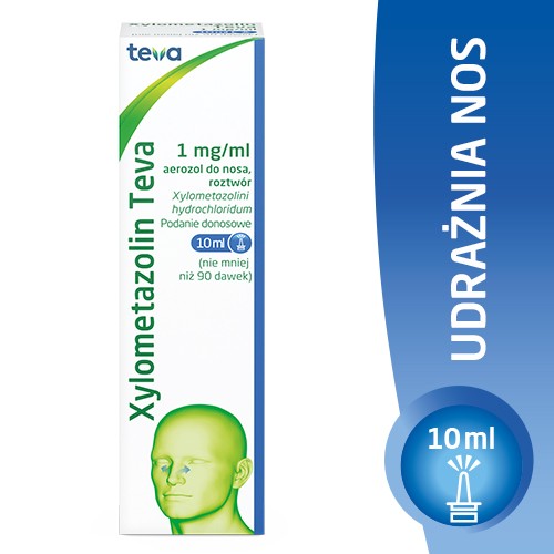 Miniaturka artykułu - #0 Xylometazolin Teva aerozol do nosa 1mg/ml - 10 ml 