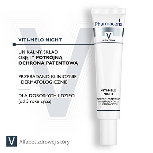 #2 – PHARMACERIS V VITI-MELO NIGHT Krem repigmentacyjny, 40 ml