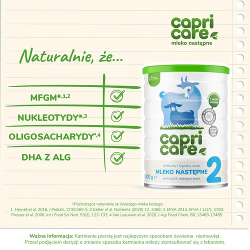 #3 – Capricare 2 Mleko następne powyżej 6 miesiąca życia, 400 g