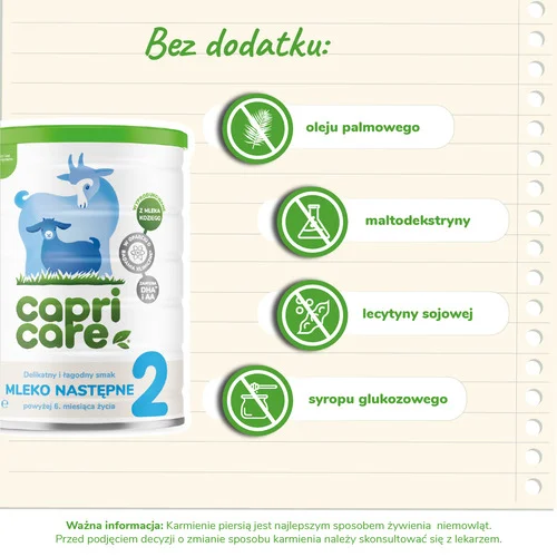 #5 – Capricare 2 Mleko następne powyżej 6 miesiąca życia, 400 g