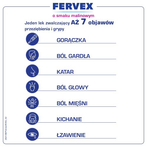 Miniaturka artykułu - #1 Fervex o smaku malinowym - 12 saszetek 
