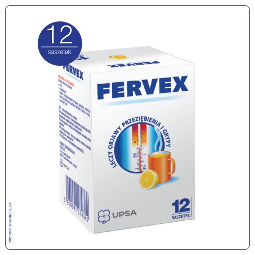 Miniaturka artykułu - #0 Fervex smak cytrynowy, 12 saszetek