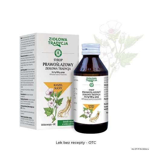 Miniaturka artykułu - #0 Ziołowa Tradycja Syrop Prawoślazowy, 125 g - lek na kaszel