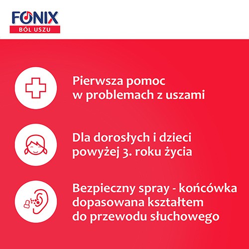 Zdjęcie produktu - 2 Fonix B&oacute;l Uszu Compositum Spray - 15 ml