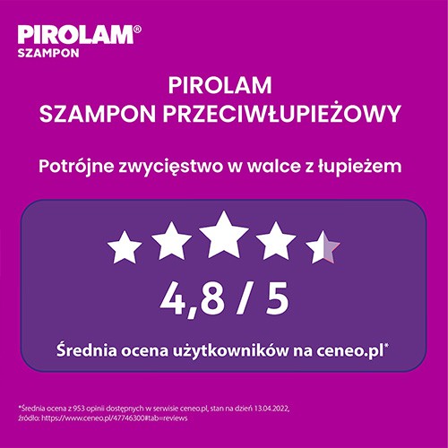 Zdjęcie produktu - 3 PIROLAM Szampon przeciwłupieżowy, 150 ml