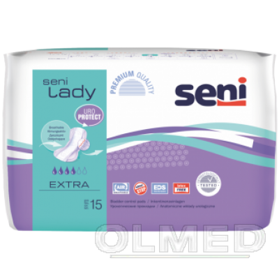 Miniaturka artykułu - #0 SENI Lady Extra, 15 szt. - Anatomiczne wkłady urologiczne