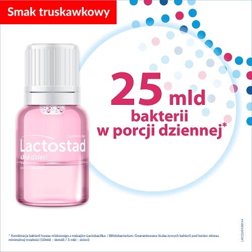 Miniaturka artykułu - #0 Lactostad dla dzieci powyżej 3. roku życia płyn doustny, 5 ampułek x 7 ml