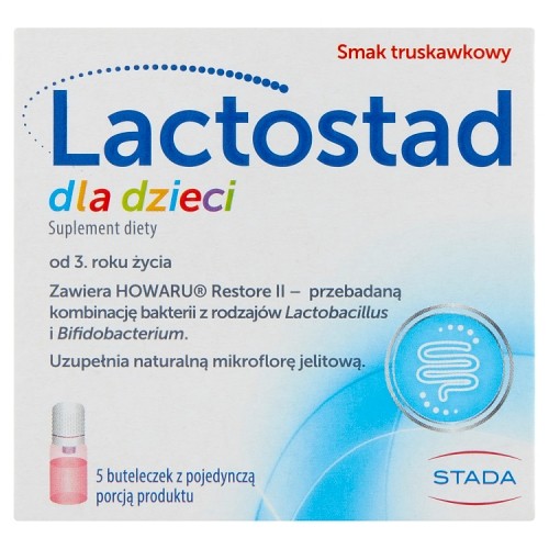Zdjęcie produktu - 6 Lactostad dla dzieci powyżej 3. roku życia płyn doustny, 5 ampułek x 7 ml