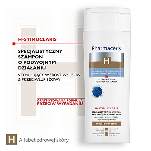 Miniaturka artykułu - #0 PHARMACERIS H STIMUCLARIS Specjalistyczny szampon stymulujący & przeciwłupieżowy, 250 ml