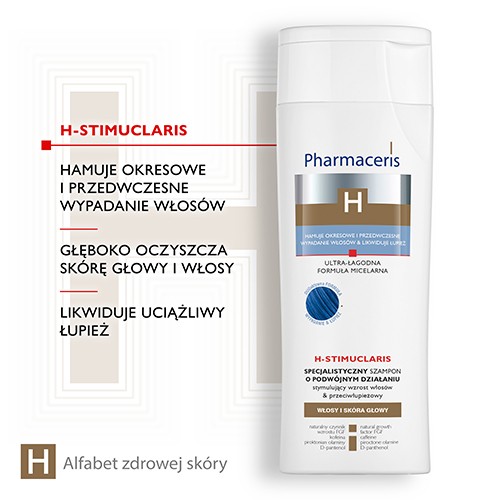 Zdjęcie produktu - 2 PHARMACERIS H STIMUCLARIS Specjalistyczny szampon stymulujący & przeciwłupieżowy, 250 ml