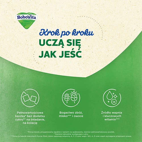 Miniaturka artykułu - #1 BoboVita Porcja zb&oacute;ż Kaszka mleczna manna po 4 miesiącu, 210 g