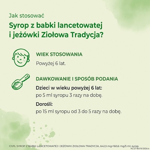 Miniaturka artykułu - #1 Ziołowa Tradycja Syrop z babki lancetowatej i jeż&oacute;wki, 125 g