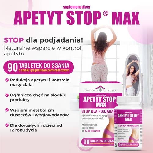 Miniaturka artykułu - #1 DOMOWA APTECZKA Apetyt Stop Max, 90 tabletek