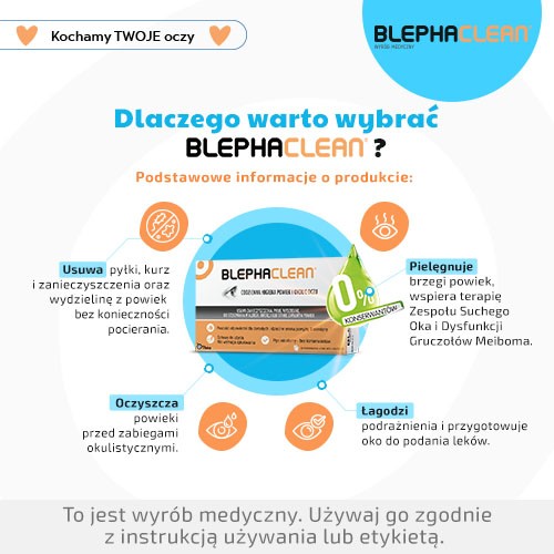 Miniaturka artykułu - #1 Blephaclean Chusteczki do higieny powiek, 20 sztuk