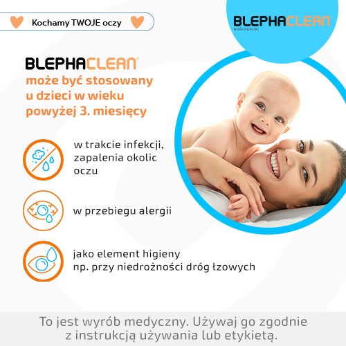 Zdjęcie produktu - 2 Blephaclean Chusteczki do higieny powiek, 20 sztuk