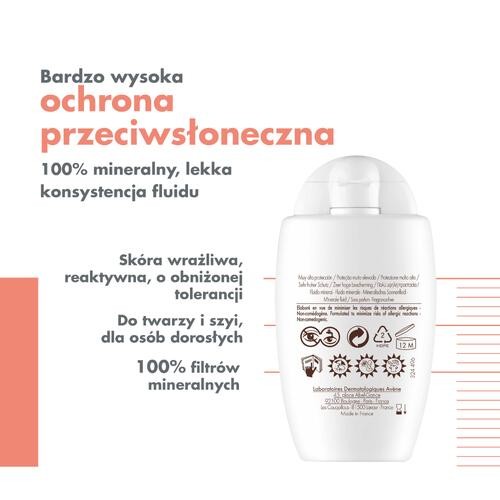 Zdjęcie produktu - 2 AVENE SUN SPF50+ fluid mineralny, 40 ml 