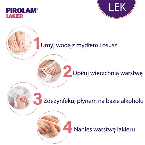 Zdjęcie produktu - 2 Pirolam Leczniczy lakier do paznokci 80mg/g- 4g