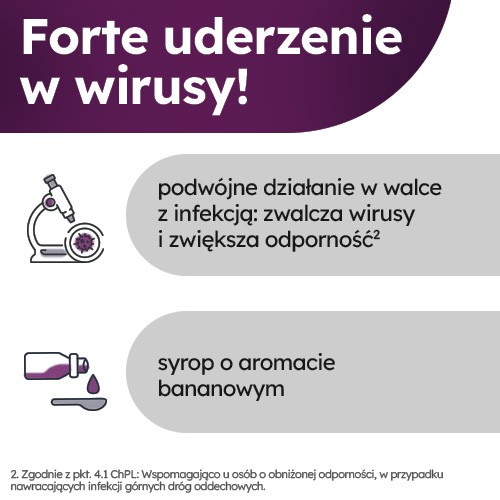 Zdjęcie produktu - 2 Neosine Forte syrop 500 mg / 5 ml, 100 ml - Lek przeciwwirusowy i zwiększający odporność