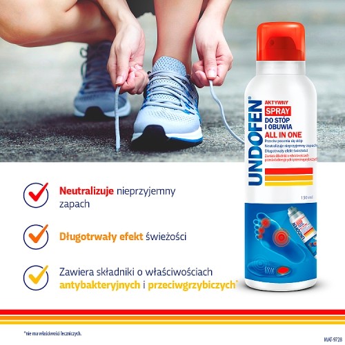 Miniaturka artykułu - #0 Undofen All in One Spray do st&oacute;p i obuwia, 150 ml