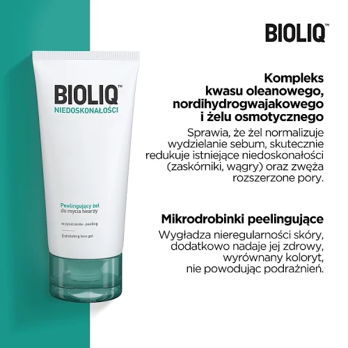#1 – BIOLIQ NIEDOSKONAŁOŚCI Peelingujący żel do mycia twarzy, 125ml