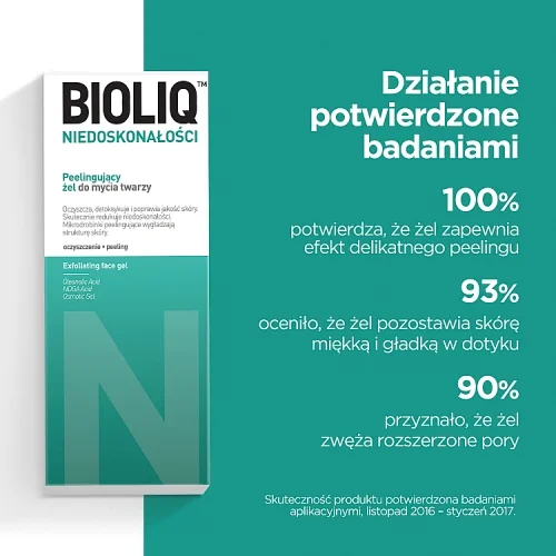 #4 – BIOLIQ NIEDOSKONAŁOŚCI Peelingujący żel do mycia twarzy, 125ml