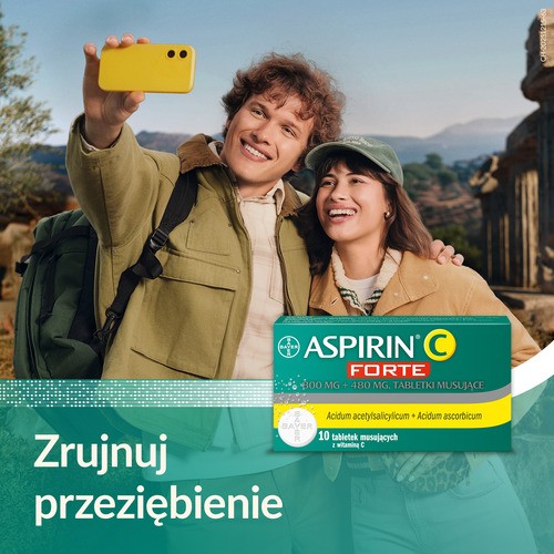 Miniaturka artykułu - #0 ASPIRIN C FORTE - 10 tabletek musujących 