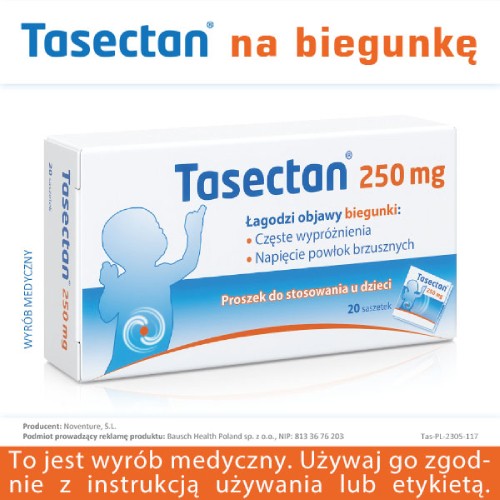 Miniaturka artykułu - #0 Tasectan Proszek dla dzieci 250mg, 20sasz.