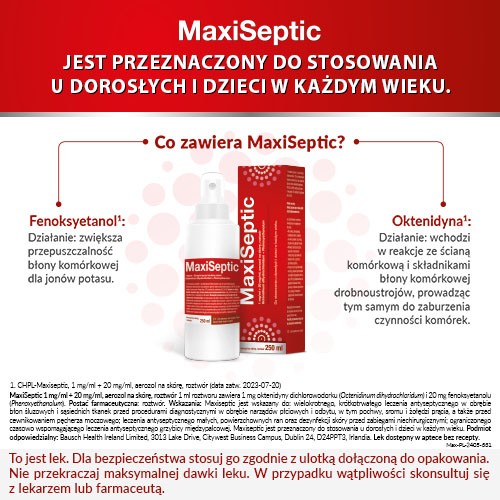 Zdjęcie produktu - 3 Maxiseptic aerozol na sk&oacute;rę - 250ml
