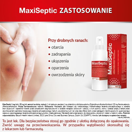 Zdjęcie produktu - 5 Maxiseptic aerozol na sk&oacute;rę - 250ml