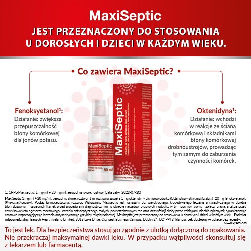 Zdjęcie produktu - 3 Maxiseptic aerozol na sk&oacute;rę, 50ml