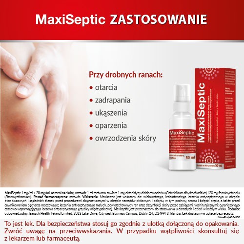 Zdjęcie produktu - 5 Maxiseptic aerozol na sk&oacute;rę, 50ml