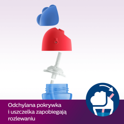 Zdjęcie produktu - 3 AVENT Kubek ze słomką 200ml 796/01, 9m+ blue- 200ml
