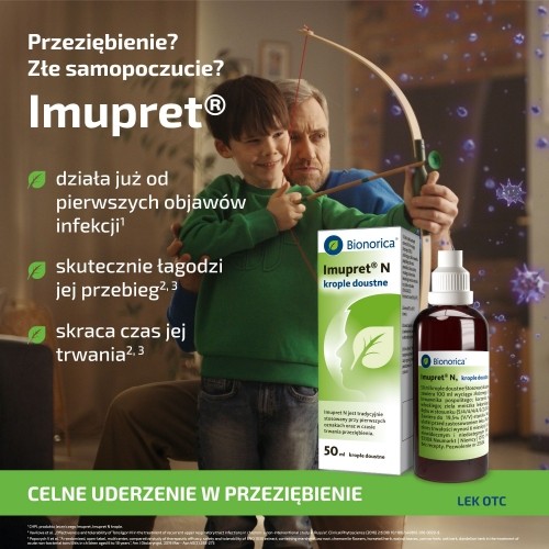 Miniaturka artykułu - #0 Imupret N krople doustne 1 ml/ml - 50ml