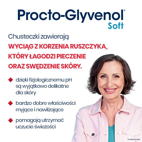 Zdjęcie produktu - 2 Procto-Glyvenol Soft Chusteczki nawilżane, 30 szt. - łagodzące na okolice odbytu