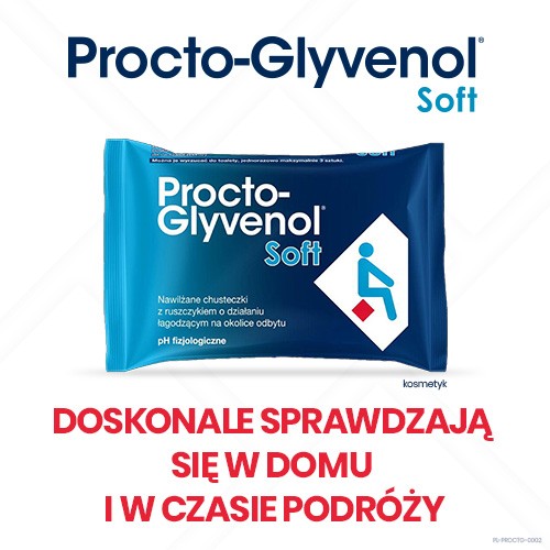 Zdjęcie produktu - 3 Procto-Glyvenol Soft Chusteczki nawilżane, 30 szt. - łagodzące na okolice odbytu