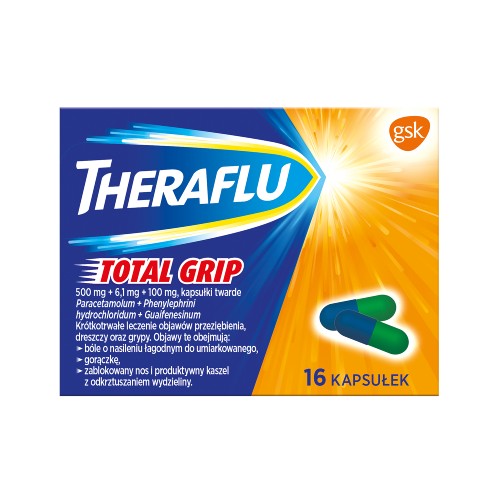 Zdjęcie produktu - 3 THERAFLU TOTAL GRIP, 16kaps.