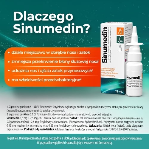 Miniaturka artykułu - #1 Sinumedin aerozol do nosa -15ml