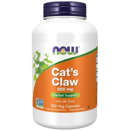 Miniaturka artykułu - #0 NOW Cat's Claw 500mg- 250 kapsułek