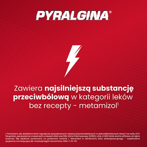 Miniaturka artykułu - #0 Pyralgina 500 mg- 20 tabl.