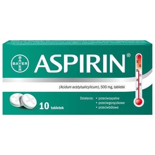 Miniaturka artykułu - #0 Aspirin 500 mg- 10 tabl.