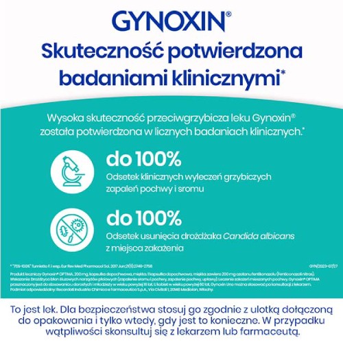 Zdjęcie produktu - 5 Gynoxin Optima 200mg, 3 tabl. dopochwowe